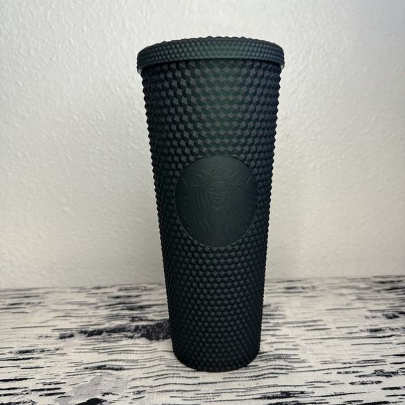 Starbucks Other - Starbucks Matte Dark Green Soft Touch Studded Cold Cup Tumbler 24oz Venti